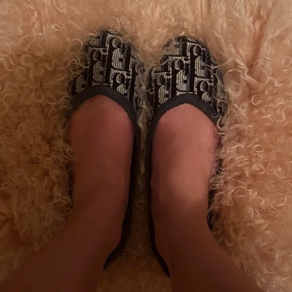 Dior Navy Blue Oblique Ballet Flats 🥿 - Picture 5 of 5